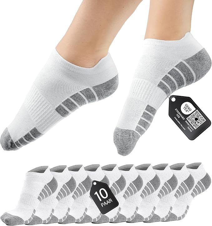 Heldenwerk Sneakersokken voor dames en heren 10 paar - Korte sportsokken met ademend katoen - Maat 39-42