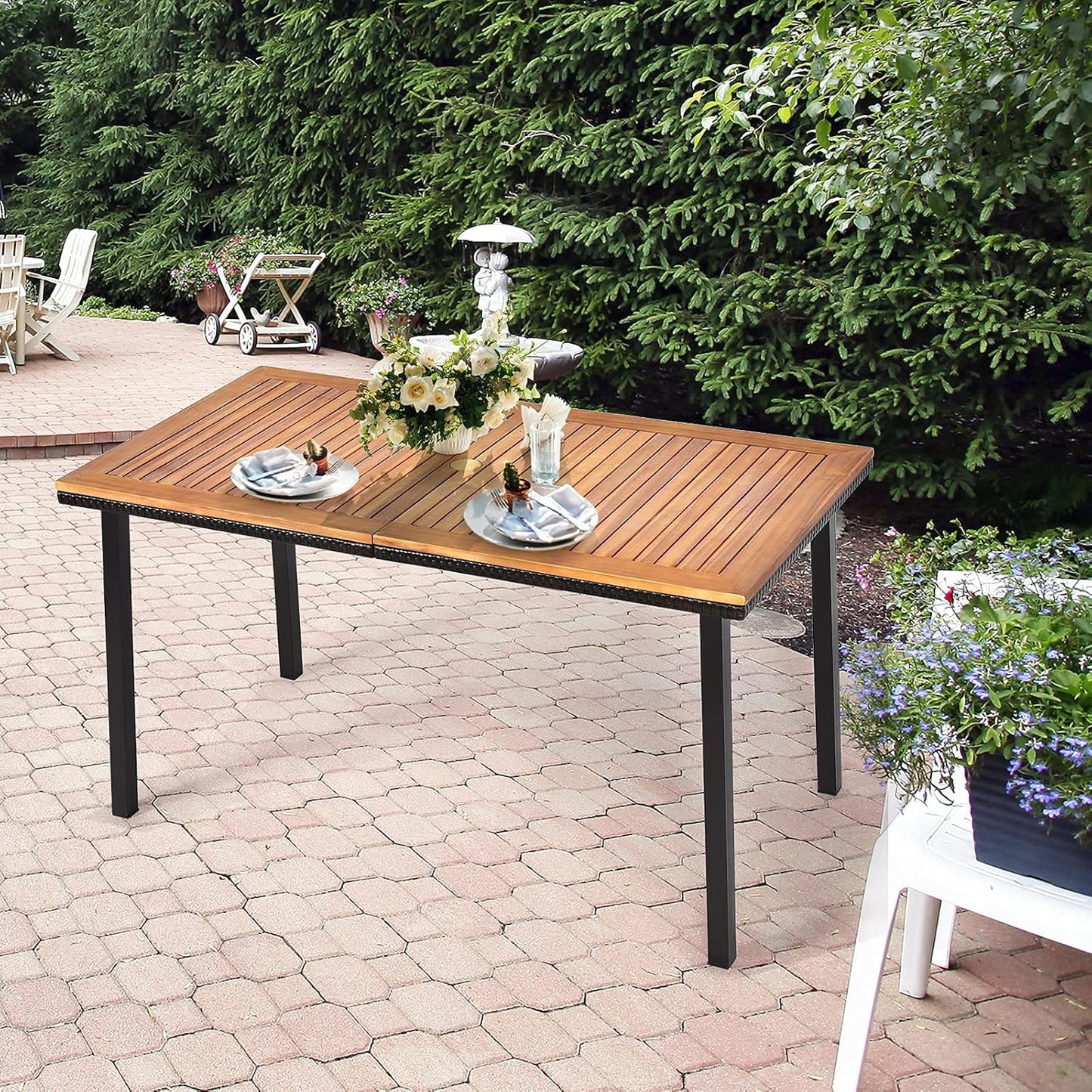 Coast Tuintafel – Met Parasolgat – max. 50 kg – 140 x 75 x 76 cm – Hout