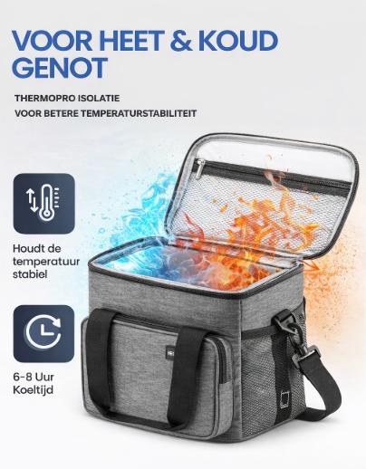 HELDENWERK Koeltas Klein & Opvouwbaar 10 L – Geïsoleerde Lunchtas voor Eten & Drank – Waterdicht & Lekvrij – Picknicktas, Koelbox, Brunch- en Ontbijttas