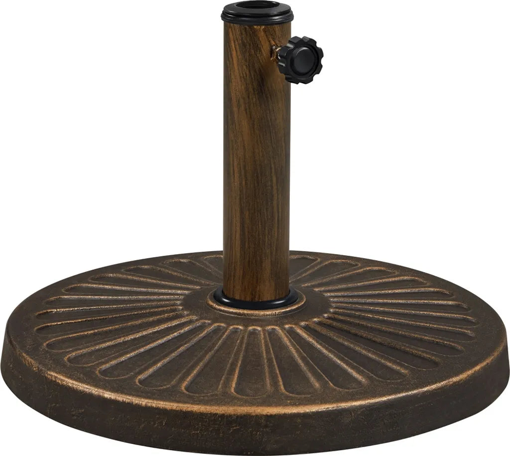 Yaheetech Parasolvoet 10 kg Ø46 cm - Brons - Ronde Parasolstandaard voor Parasolstokken Ø38/48 mm