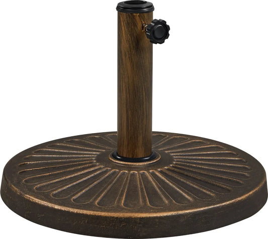 Yaheetech Parasolvoet 10 kg Ø46 cm - Brons - Ronde Parasolstandaard voor Parasolstokken Ø38/48 mm