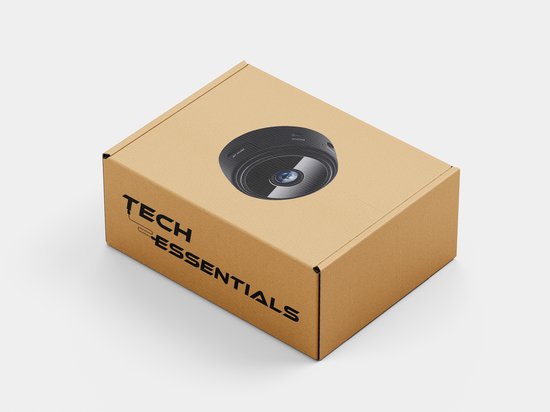 Tech Essentials Mini Verborgen Spy Camera - 1080P - Met WiFi APP - Micro Geheime Beveiligingscamera - Binnenhuis - Spionage - Nannycam - afluisterapparatuur - Zwart
