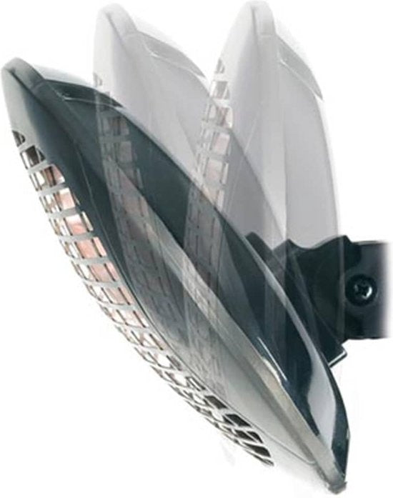 Perel Terrasverwarmer, 2000 W, quartz, wandmontage, met trekschakelaar, plensdicht, 3 warmteniveaus, metaal, zwart, incl. bevestigingsmateriaal