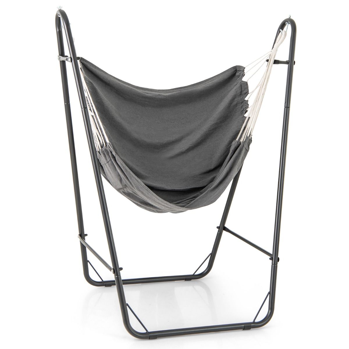 Coast Hangstoel met Standaard - Katoen-polyester zitting - Zijvakken - Grijs - 130 x 87 x 161 cm