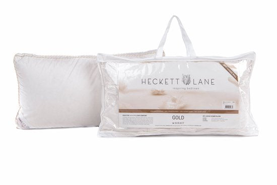 Heckettlane Hoofdkussen - Boxkussen met Veren en Dons - Koel kussen - 60x70 cm - Voor Rug-, Zijslaper en Buikslaper - 1 Stuks