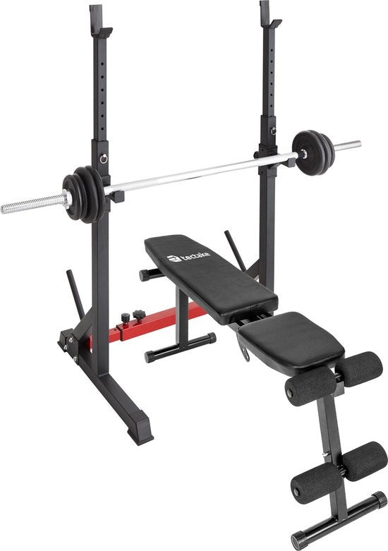 tectake® - squat rek - squat rack - Apollo - zwart / rood - 404236
