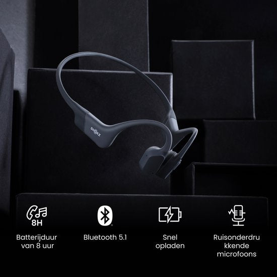 Shokz OpenRun USB-C Open-ear Sporthoofdtelefoon – Bone Conduction – Draadloos – IP67 – Zwart