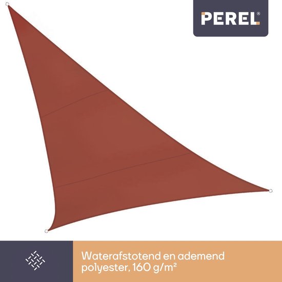 Perel Schaduwdoek - Polyester - UV-beschermend & Waterdicht - 5x5x5m - Terracotta