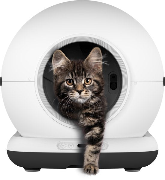 Automatische Kattenbak - Zelfreinigende Kattenbak - Inclusief App - Met kattenbakmat en 3 rollen opvangzakjes - 82L XXL- Zedar K1200