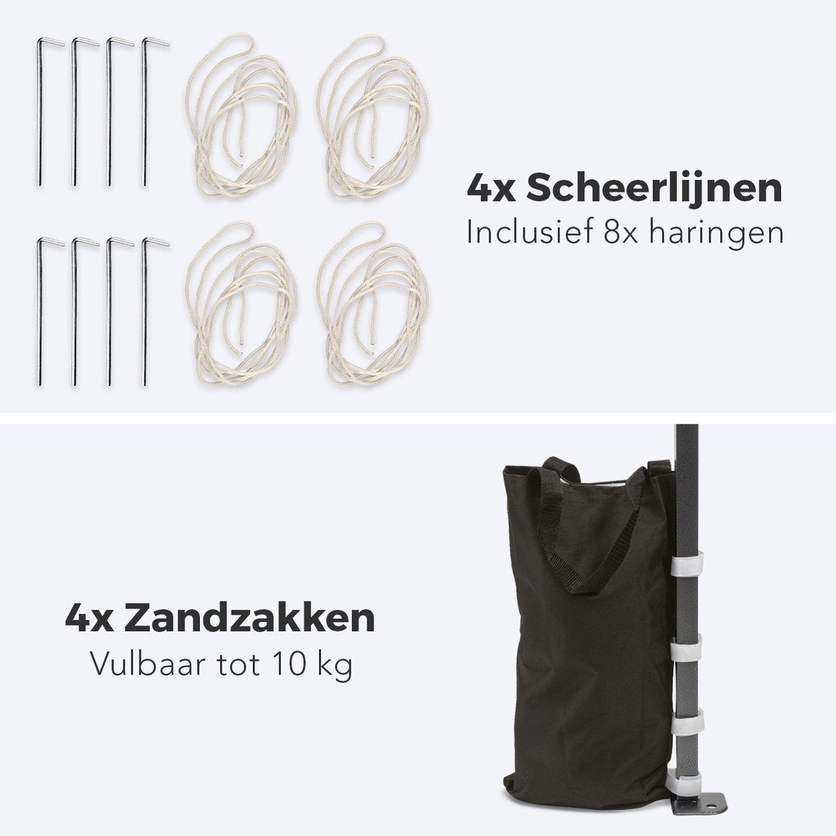 LifeGoods Partytent - Paviljoen - EasyUp - Opvouwbaar - Waterdicht - Met Draagtas - 300 x 300 cm - Antraciet