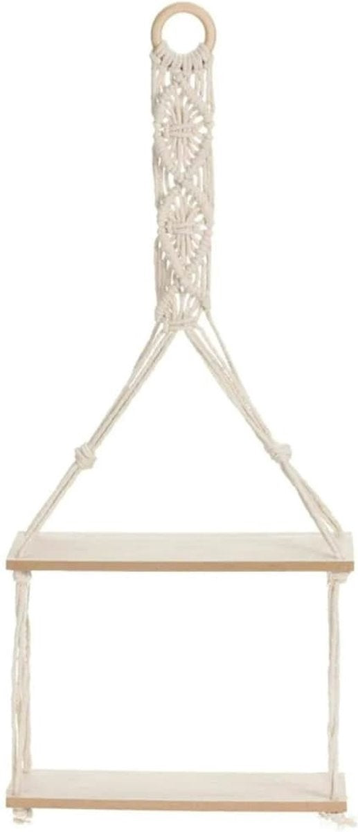 H&S Collection Wandrek met touwdecoratie 30x10x66 cm