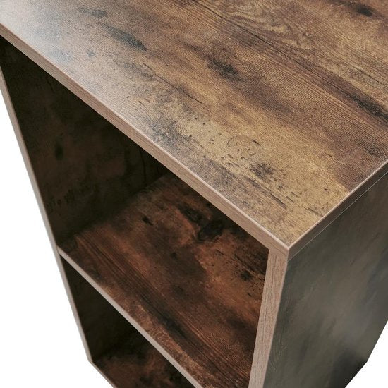VDD -  Platen opbergkast - 2 vakken - 36 x 34.5  x 70.5 cm - Walnoot