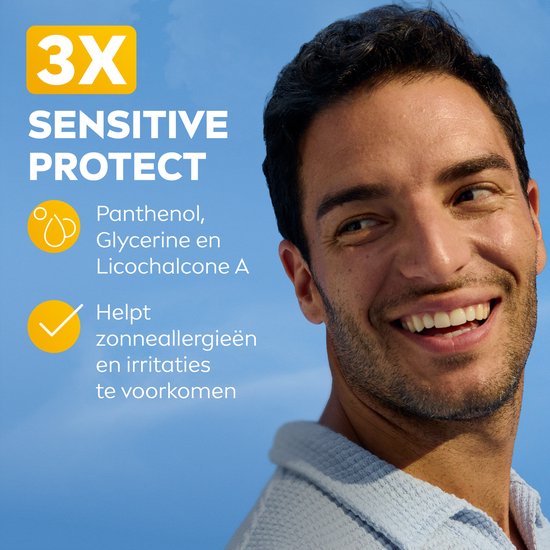 NIVEA SUN UV Face Senstive SPF50+ Zonnebrand Gezicht - Voor de Gevoelige Huid - Ademende, Niet Vette Formule - Parfumvrij - 40ml