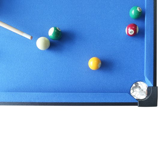 Cougar Pooltafel Mini Draagbaar Zwart/blauw – Handig handvat – Incl. ballen - 118x64x12cm