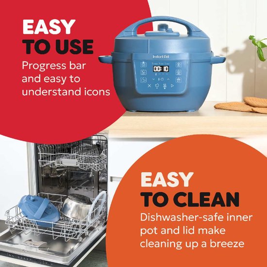 Instant Pot Classic Mini 3,8L Multicooker Daydream Blauw - 7-in-1 Snelkookpan - Slowcooker - Stomer - Yoghurtmaker - Tot 4 Porties - Compact Design - Tot 70% Sneller Koken