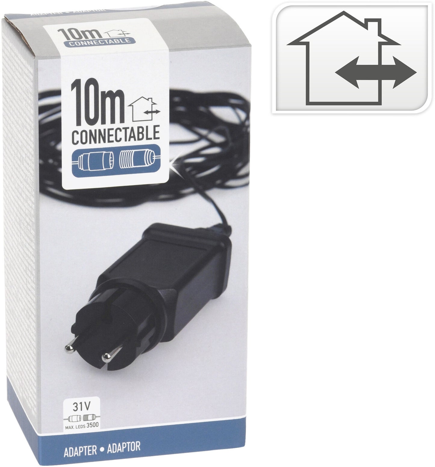 Nampook | Start- adapter voor Koppelbare Kerstverlichting - 10 Meter - Geschikt tot 1600 LED's