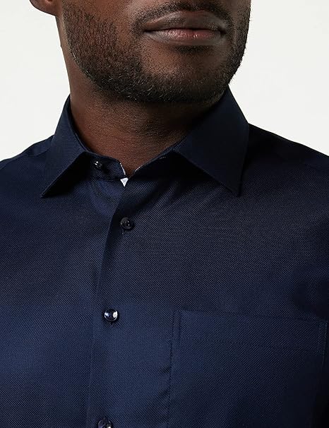 Seidensticker - 665 Business Shirt SF Spread Kent Patch12 - maat 41 - Navy