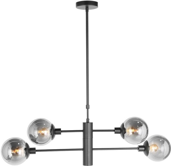 Steinhauer - hanglamp - Constellation - zwart - metaal - Ø 90cm - E14 - 3804ZW