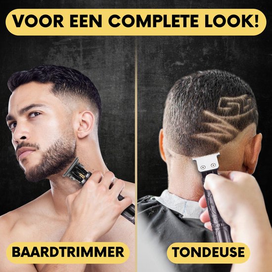 Professionele Draadloze T-blade Tondeuse – Sansbeauté® Buddha Trimmer – Baard & Hoofdhaar – Kappersset