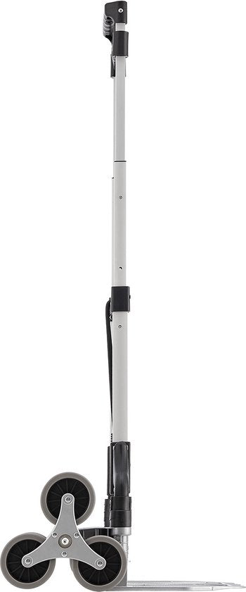 Juskys – Trappensteekwagen Inklapbaar – 80 kg & Telescoopgreep – Voorzien Van 3+3 Wielsysteem En Expanderkabels – Voor Verhuizing En Transport – Zilver Aluminium