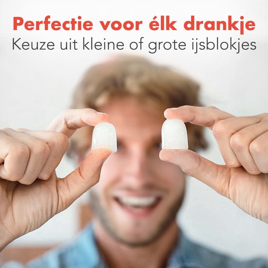 KitchenBrothers Ijsblokjesmachine - 2.1L - 15kg/24 uur - Draagbaar - Zelfreinigingsfunctie - Zwart