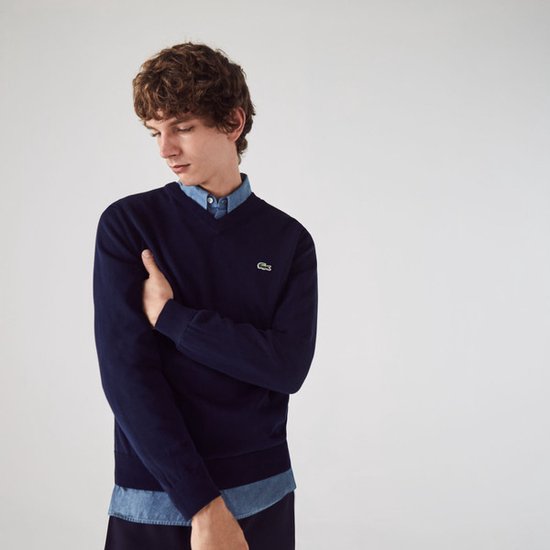 Lacoste Organisch Katoen V-hals Trui - Sporttruien - navy (marineblauw) - Mannen - Maat S