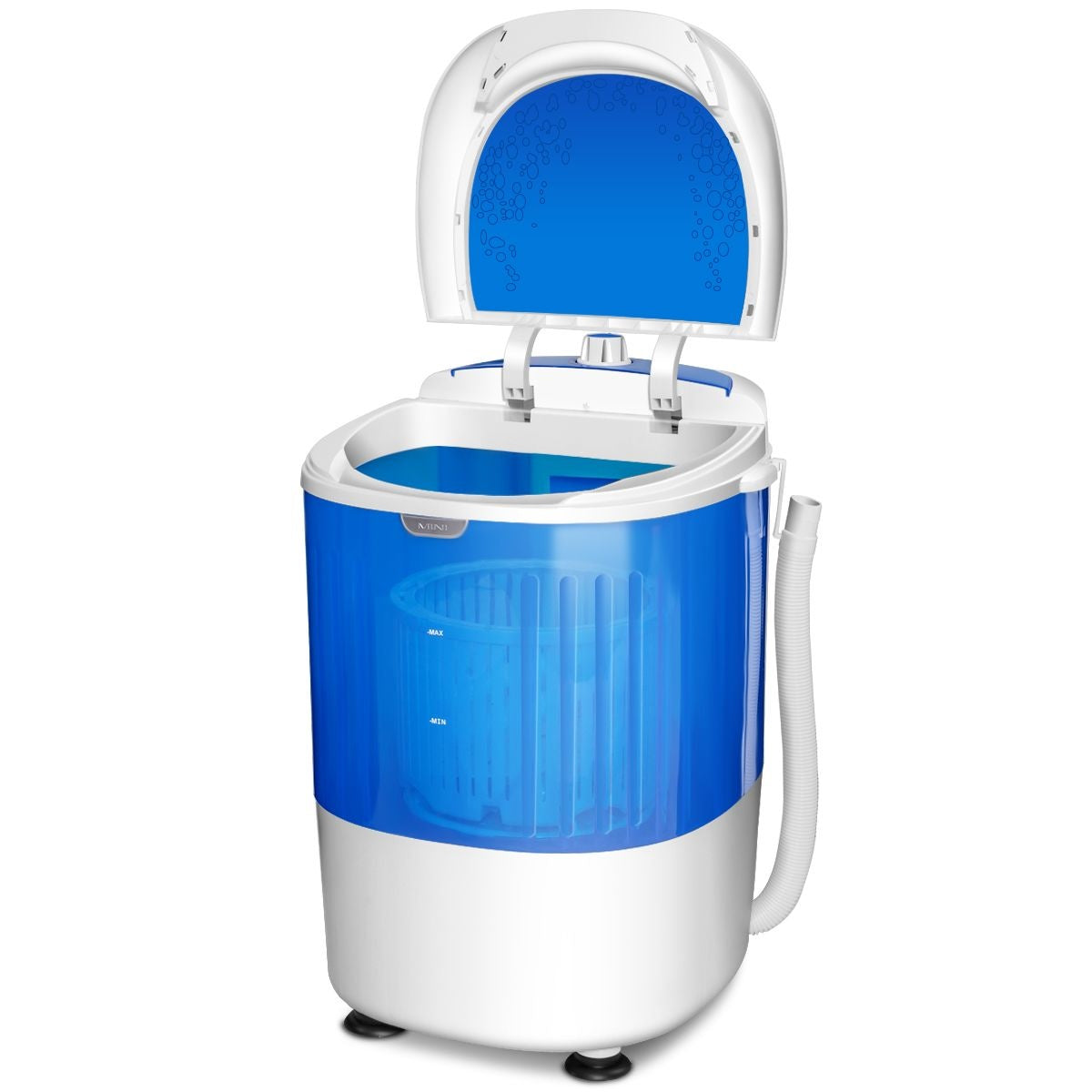 Mini wasmachine reiswasmachine wasmachine met centrifuge blauw