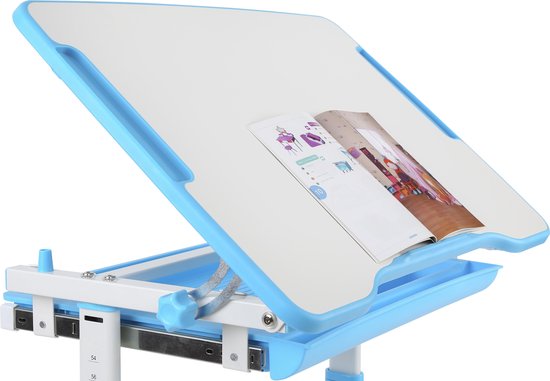 Kinderbureau met bureaustoel ergonomisch in hoogte verstelbaar - tekentafel - schooltafel