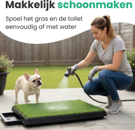 Pawesome - Hondentoilet kunstgras - Toilet voor honden met grasmat - Puppy Pads - Training Pads - Outdoor toilet - Zindelijkheidstraining - Inclusief 2 grasmatten