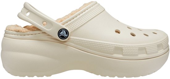 Crocs Classic Platform Lined Clogs Beige EU 38-39 Vrouw