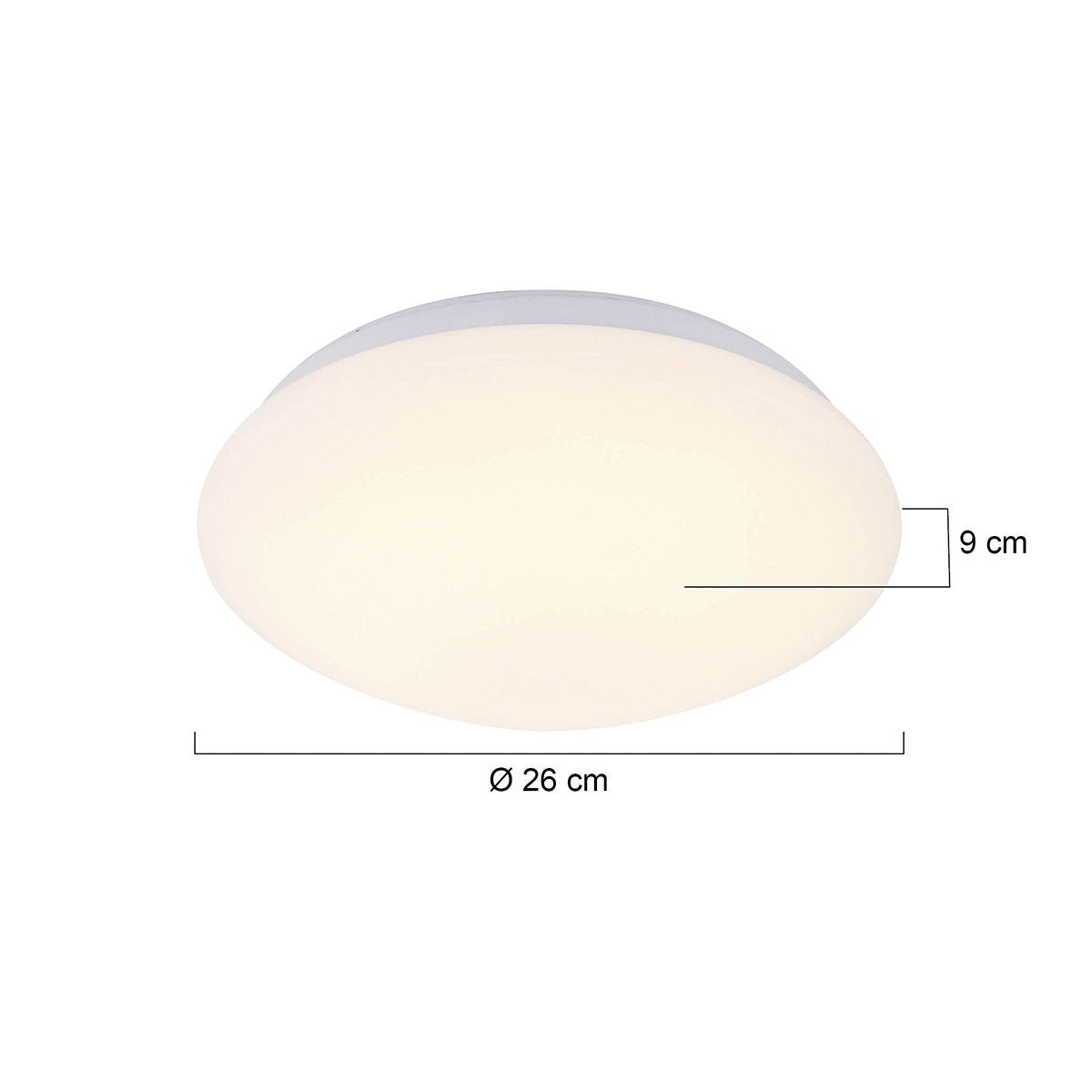 Plafondlamp Galaxy 7827W Wit 2700 Kelvin - Kunststof/Metaal - Modern - Mexlite, Geschikt voor Badkamers (IP44)