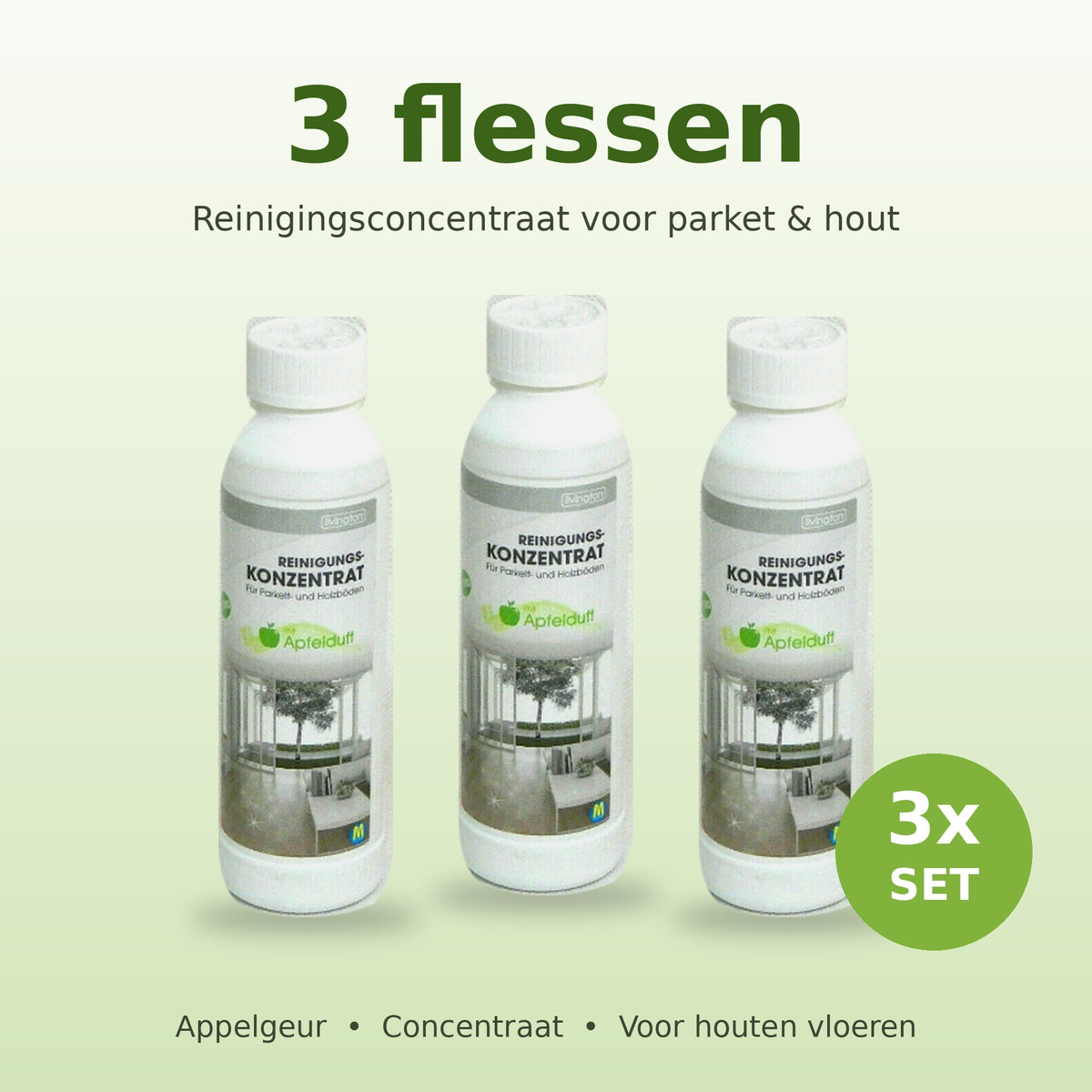 Livington Universalreiniger - Parket & Houten Vloeren - Reinigingsconcentraat met Appelgeur