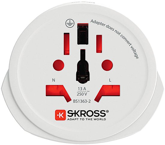 SKROSS - Reisadapter - Wereld naar Europa