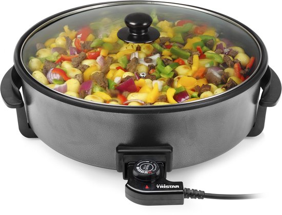 Tristar Elektrische Hapjespan XXL - 1500W - PZ-9146 - Met Thermostaat - Maximale temperatuur 250⁰ C - PFAS-Vrij