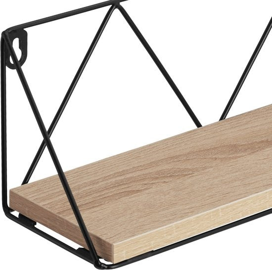 tectake® - 2 Wandplanken Rockport industrieel lichtbruin - 404432