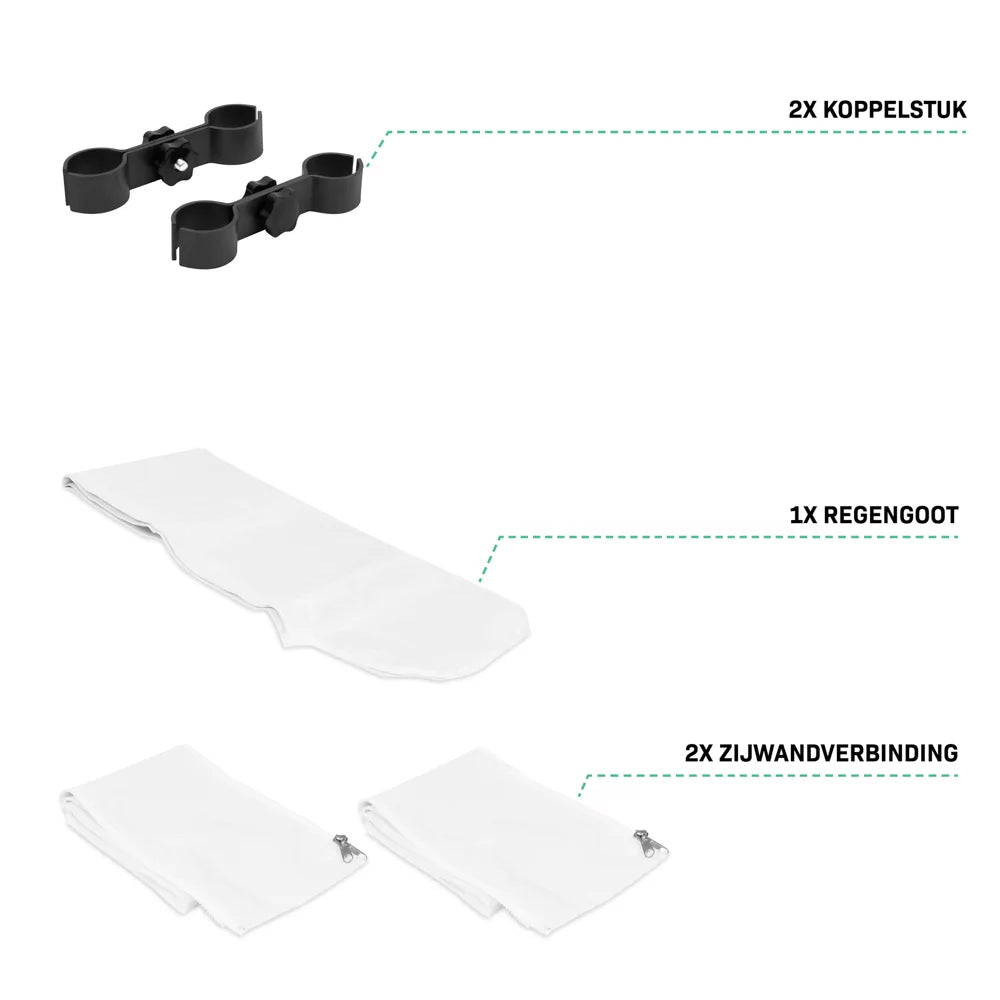 Vonroc Koppelsysteem voor Premium partytent PT502XX van 3 × 4,5 m – Wit