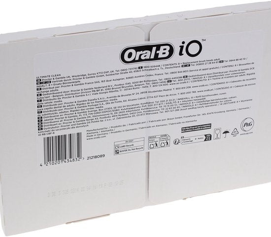 Oral-B iO Ultimate Clean Black - Opzetborstels Voor Tandenborstel - Verpakking Van 8