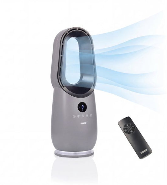 Princess Bladloze Torenventilator - 60 W – Krachtige & Stille Bladeless Fan met Afstandsbediening, Timer & LED‑Display – 75° Oscillatie – 3 Snelheden – 351582