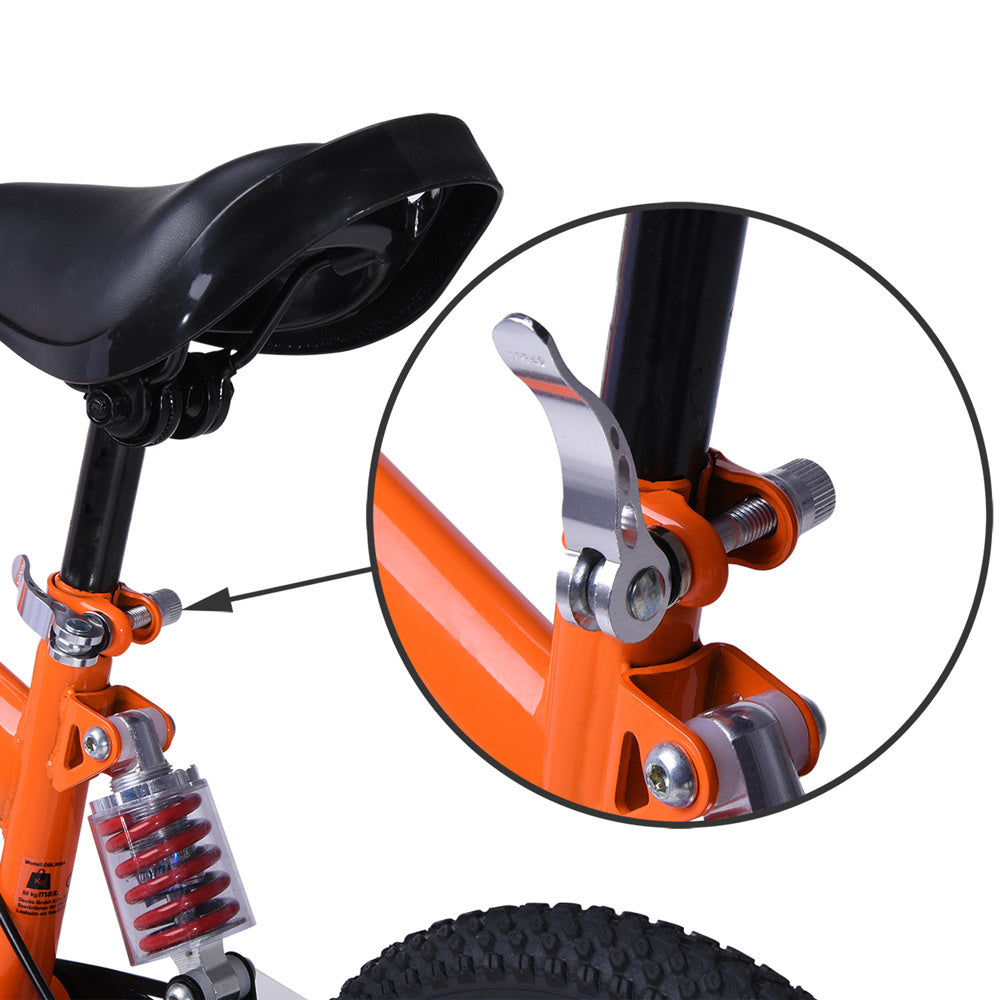 Rennmeister Loopfiets 'Renmeister' met vering en oefenzadel oranje