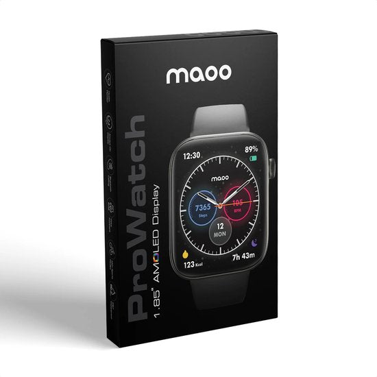 Maoo ProWatch – AMOLED Smartwatch – 43 mm – Bluetooth – Stappenteller – Hartslagmeter – GPS – Waterdicht – 1GB Geheugen – iOS/Android – Rosé Goud