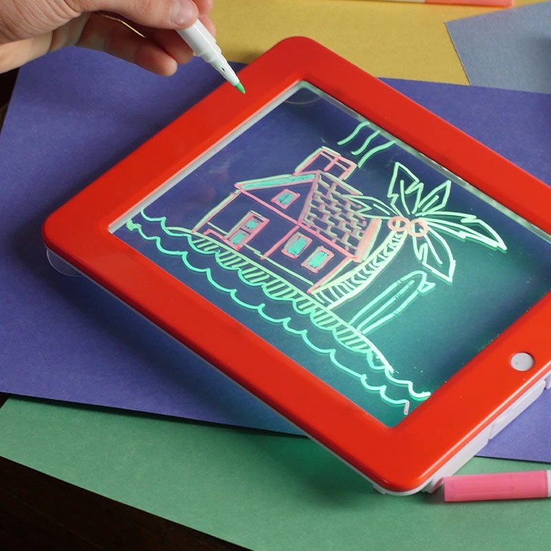 Magic Pad Maltafel - 8 Lichtmodi - Inclusief 30 Sjablonen - 3 Neonstiften - Tablet-Design