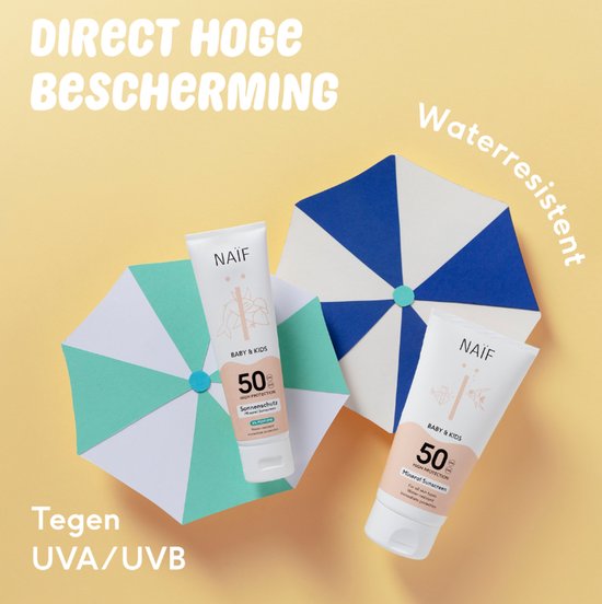 Naïf - Minerale Zonnebrand Spray - Baby & Kids - SPF50 - Met Parfum - UVA/UVB Bescherming - 100ml