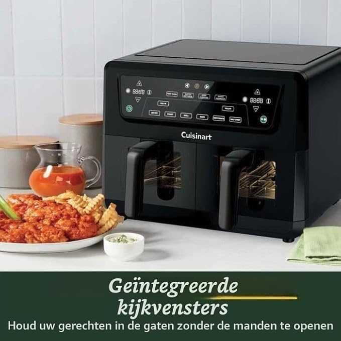 Cuisinart XXL Airfryer 10,4L – Dubbele Lade 2 x 5,2L – 2400W – PFAS-vrij