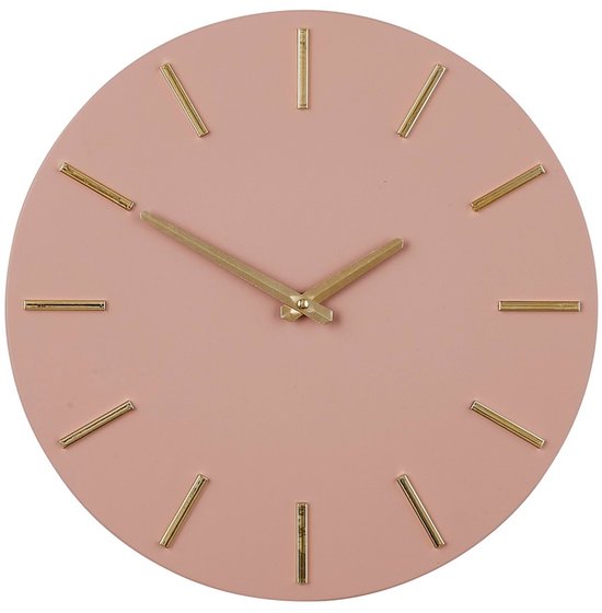 Mica Decorations Brixen Wandklok - Ø36 cm - Roze