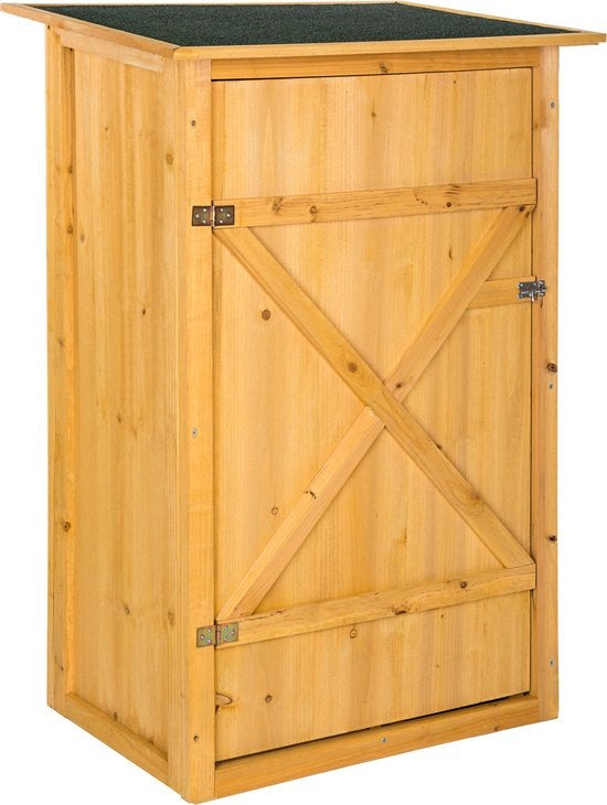 TecTake - Houten tuinkast Taman - met vlak dak - afm. 75 x 56 x 118 cm - 404565