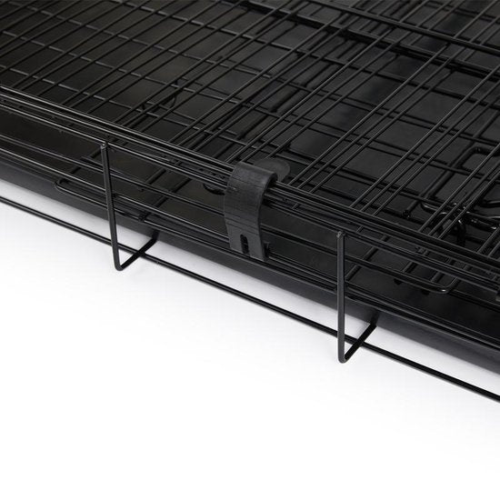 Hondenbench - XL - 91 x 56 x 63 cm - Opvouwbaar - Metaal, Plastic - Zwart - VI Online Products