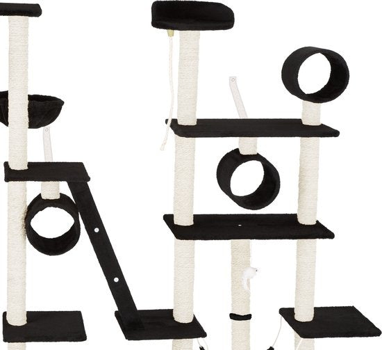 tectake® - Krabpaal Snooky 261cm zwart - 403918 - kattenkrabpaal - kattenpaal