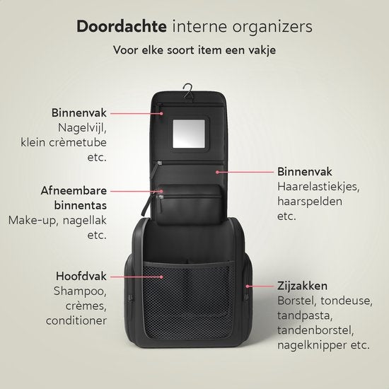 ONYX® Toilettas Zwart L