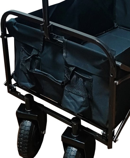 Bolderkar / Bolderwagen met Luchtbanden - Opvouwbaar - Zwart 100 kg