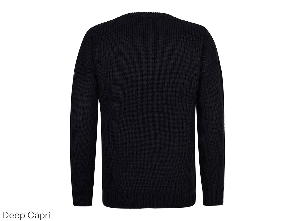 Petrol Gebreide Trui met Ronde Hals - Basic Design - maat XXL - Deep Black